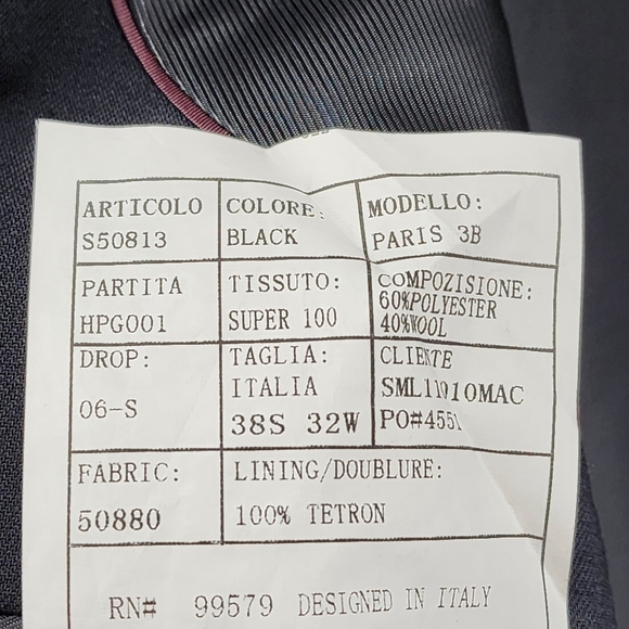 Ferretti Uomo Men's Wool Blend Blazer - 38S - Picture 6 of 6